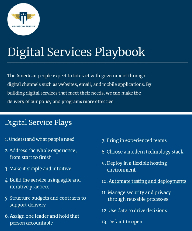 Digital Services Playbook